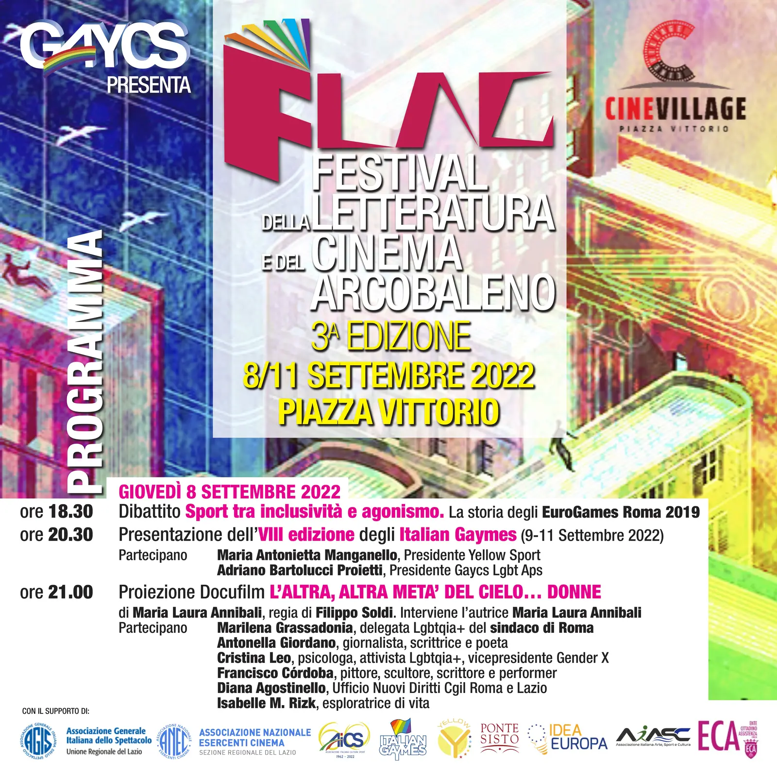 Programma FLAG 2022 di giovedì 8 settembre