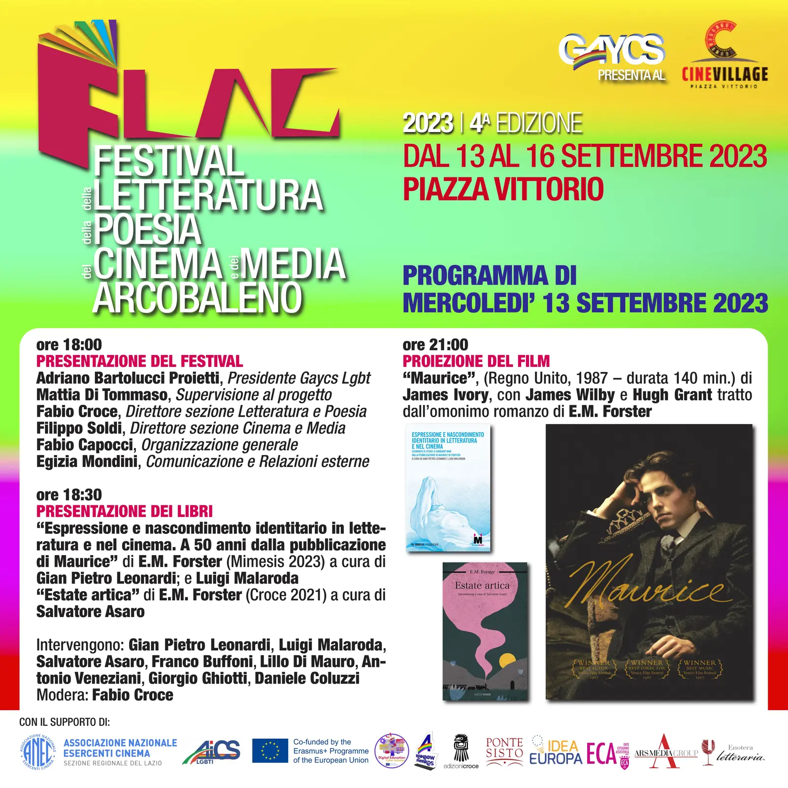 Programma FLAG 2023 di mercoledì 13 settembre
