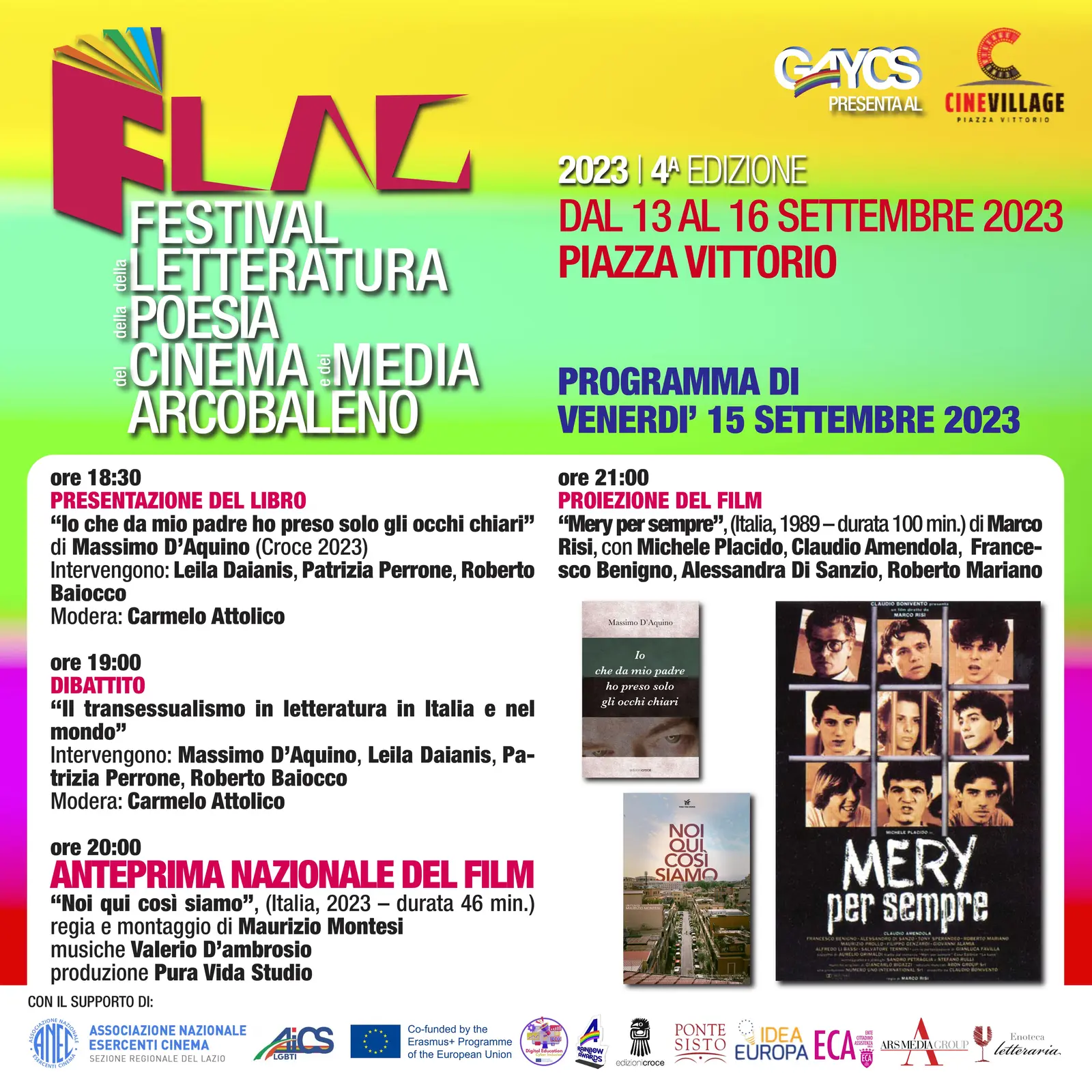 Programma FLAG 2023 di venerdì 15 settembre